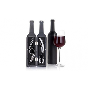 Set accesorii pentru vin, in forma de sticla