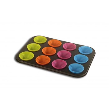 Tava 12 briose + Forme silicon Vanora 35x26.5x3 cm VN-SL-3001A vn-sl-3001a