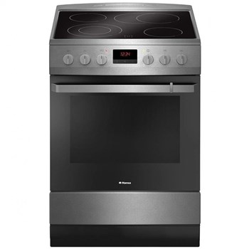 Aragaz Hansa FCCX68219, Cuptor electric, Plita ceramica, 8 functii, Grill, 60x60 cm, Inox