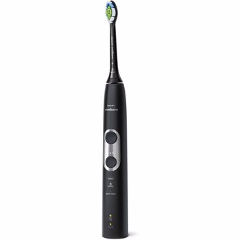 Periuță electrică sonică electrica ProtectiveClean 6100 HX6870/47, 3 moduri, 2 functii BrushSync, 2 capete de periere, Numar de miscari/minut 62000, 1 toc de transport, Negru argintiu