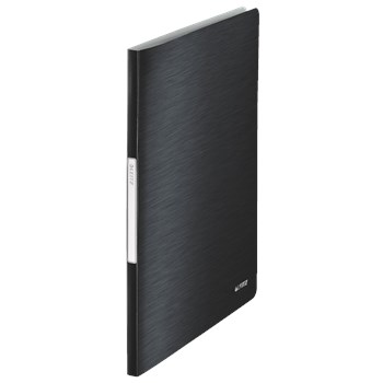 Mapa de prezentare, 20 de folii din plastic, negru satin, LEITZ Style