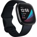 Smartwatch FITBIT Sense, Android/iOS, silicon, Carbon/Graphite Stainless Steel