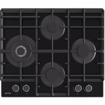 Plita incorporabila GORENJE GTW6D42AB, Gaz, 4 arzatoare, Wok, negru