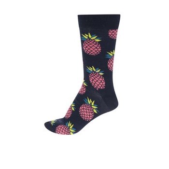 Sosete de barbati Happy Socks Pineapple albastre cu model