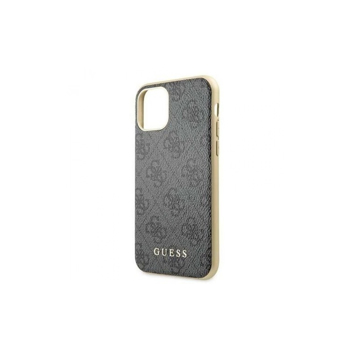 Husa de protectie, Guess 4G Collection, iPhone 11 Pro, Gri/Auriu