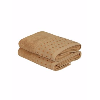 Set prosoape de maini, Hobby, 2 piese, 50 x 90 cm, 317HBY2278, bumbac, Maro