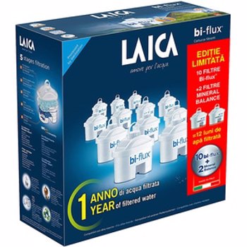 Pachet LAICA F12K001 10 filtre Bi-Flux + 2 filtre Mineral Balance