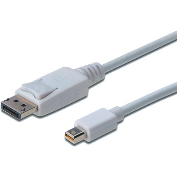 Cablu Assmann Displayport 1.1a tata la miniDP tata 1m Alb ak-340102-010-w