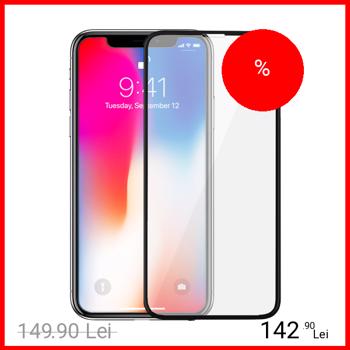Sticla Securizata Full Body 3D Curved Fata Spate Negru APPLE iPhone X