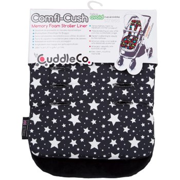 Saltea Carucior Comfi-Cush Black and White Stars