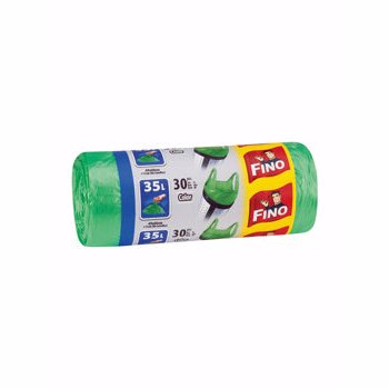 Saci menajeri Fino cu manere, 35L, verde, 30 buc