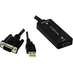 Adaptor , LogiLink , VGA cu audio la HDMI , negru