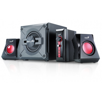 BOXE 2.1 GENIUS ."SW-G2.1 1250", RMS: 9Wx2 + 20Wx1, red & black, control box "31730980100" , BOXSW-G1250 - 187913 (include timbru verde 1 leu)