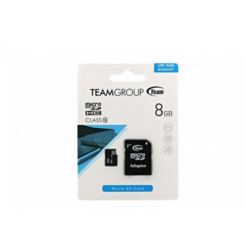Card de Memorie Team Group microSDHC 8GB Clasa 10 + Adaptor SD mcmiz8a
