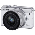 Aparat foto Mirrorless CANON EOS M200, 24.1 MP, Wi-Fi, alb + Obiectiv 15-45mm IS