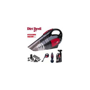 Aspirator de mana Dirt Devil Handy Duo, 80W, 0.3L, Autonomie 10 min, Negru/Rosu