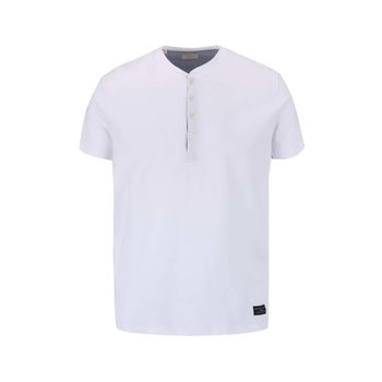 Tricou alb Selected Homme Niklas cu nasturi