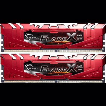 Memorie GSKill Flare X Red (for AMD) 16GB DDR4 2400 MHz CL15 1.2v Dual Channel Kit