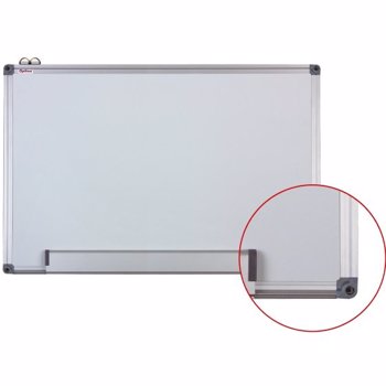 Whiteboard magnetic Optima cu rama din aluminiu, 100 x 150 cm