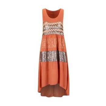Rochie portocalie ZOOT Now cu paiete