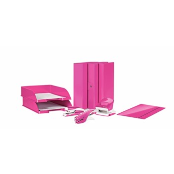 Caiet mecanic, A4, 2 inele DR, inel 25mm, carton laminat, roz metalizat, LEITZ Wow