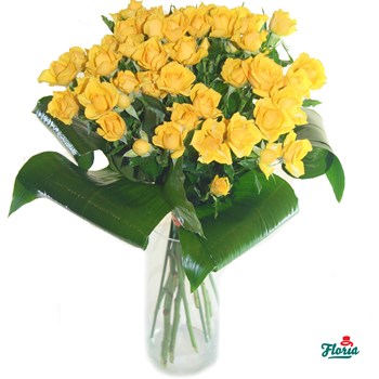 Buchet de 7 minirosa galbeni