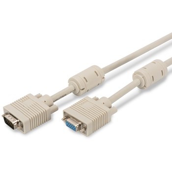 ASSMANN VGA Extension cable DSUB15 M (plug)/DSUB15 F (jack) 20,0m grey