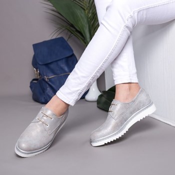 Pantofi dama Piele Edna gri casual