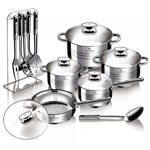Set oale si tigai otel inoxidabil (17 piese) Jumbo Gourmet Line Blaumann BL 3133