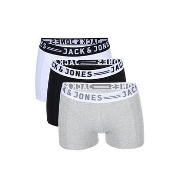 Set de 3 boxeri gri, alb si negru Jack & Jones Sense