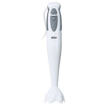 Mixer vertical Braun Multiquick MQ3025 Omlette, 700 W, Pahar 0.6 l, Malaxor 0.35 l, 2 Viteze, Alb/Albastru