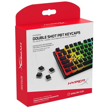 Kit butoane tastatura HyperX Double Shot PBT Keycap Kit, layout US, Negru