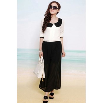 CL372-1 Pantaloni largi cu talie inalta