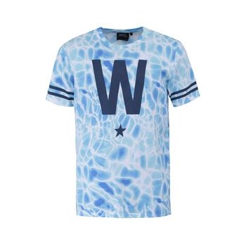 Tricou WeSC W Star, alb cu albastru
