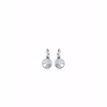 Cercei e-Crystal din Argint 925 placat cu rodiu cu cristale Swarovski Rivoli Rose CRSR809