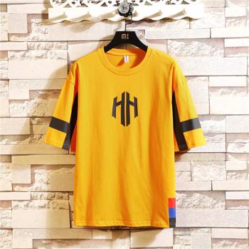 Tricou modern ?i confortabil de vara pentru barbati, in stil hip hop, din bumbac