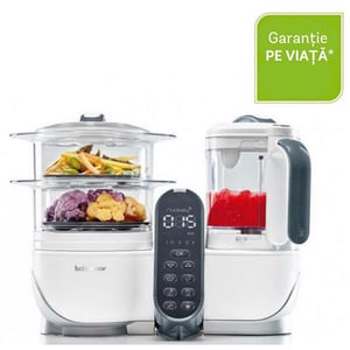 Robot multifunctional 5 in 1 BABYMOOV Nutribaby A001117, 1500ml, 500W, alb-gri
