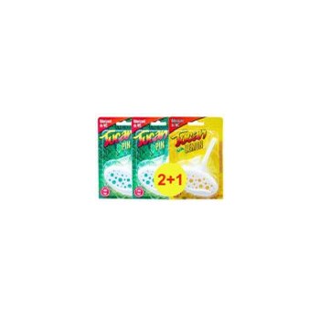 Odorizant WC TUCAN solid 40g - 2buc Pine + 1buc Lemon CADOU
