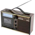 Radio retro cu casetofon SAL RRT 11B, FM, Bluetooth, USB, maro