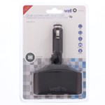 Multiplicator bricheta auto Well, 60 W, 1 A, 2 x USB