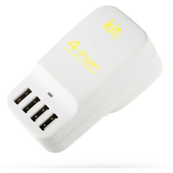 Incarcator retea Kit universal Quad USB 2.0 USBMC6INTWH White usbmc6intwh