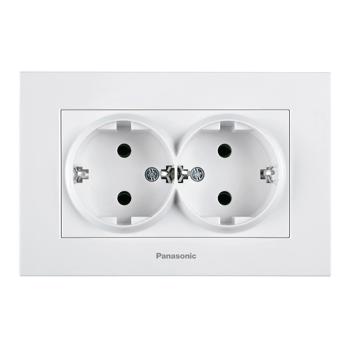 Priza dubla Panasonic Karre Plus, Alb
