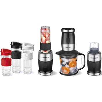 Mini Blender Concept SM-3390 700 W Smothie Tocator Rasnita 2 recipiente Negru sm3390