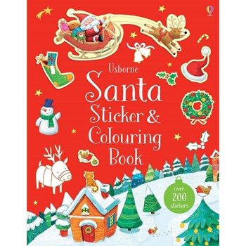 Santa Sticker & Colouring Book - Carte Usborne (3+)
