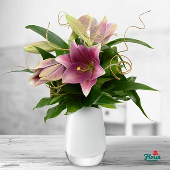 Buchet de 3 crini imperiali roz